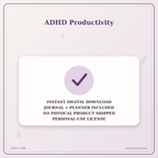 Idgit Ink ADHD Productivity deluxe journal and planner bundle — instant download and no physical product notice