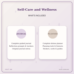 Idgit Ink Self-Care and Wellness deluxe journal and planner bundle — complete journal and planner bundle contents