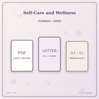 Idgit Ink Self-Care and Wellness deluxe journal and planner bundle — digital formats and available page sizes
