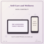 Idgit Ink Self-Care and Wellness deluxe journal and planner bundle — tablet and pdf annotation compatibility