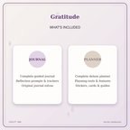 Idgit Ink Gratitude deluxe journal and planner bundle — complete journal and planner bundle contents
