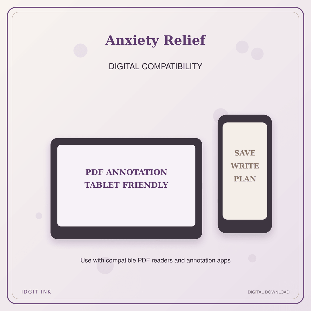 Idgit Ink Anxiety Relief deluxe journal and planner bundle — tablet and pdf annotation compatibility