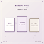 Idgit Ink Shadow Work deluxe journal and planner bundle — digital formats and available page sizes
