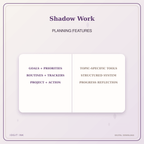 Idgit Ink Shadow Work deluxe journal and planner bundle — planner organization and planning features