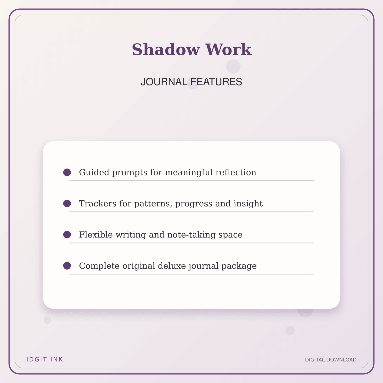 Idgit Ink Shadow Work deluxe journal and planner bundle — journal prompts and reflection features