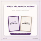 Idgit Ink Budget and Personal Finance deluxe journal and planner bundle — primary bundle cover showing both deluxe products