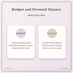 Idgit Ink Budget and Personal Finance deluxe journal and planner bundle — complete journal and planner bundle contents