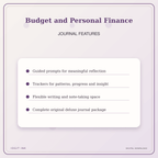 Idgit Ink Budget and Personal Finance deluxe journal and planner bundle — journal prompts and reflection features
