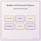 Idgit Ink Budget and Personal Finance deluxe journal and planner bundle — included digital stickers and cards