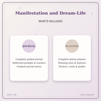 Idgit Ink Manifestation and Dream-Life deluxe journal and planner bundle — complete journal and planner bundle contents