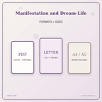 Idgit Ink Manifestation and Dream-Life deluxe journal and planner bundle — digital formats and available page sizes