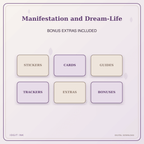 Idgit Ink Manifestation and Dream-Life deluxe journal and planner bundle — included digital stickers and cards