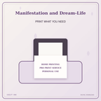 Idgit Ink Manifestation and Dream-Life deluxe journal and planner bundle — home and professional printing information