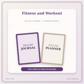 Idgit Ink Fitness and Workout deluxe journal and planner bundle — primary bundle cover showing both deluxe products