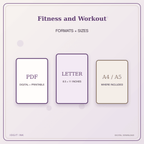 Idgit Ink Fitness and Workout deluxe journal and planner bundle — digital formats and available page sizes