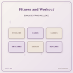 Idgit Ink Fitness and Workout deluxe journal and planner bundle — included digital stickers and cards