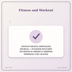 Idgit Ink Fitness and Workout deluxe journal and planner bundle — instant download and no physical product notice