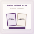 Idgit Ink Reading and Book Review deluxe journal and planner bundle — primary bundle cover showing both deluxe products