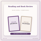 Idgit Ink Reading and Book Review deluxe journal and planner bundle — primary bundle cover showing both deluxe products