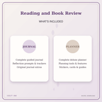 Idgit Ink Reading and Book Review deluxe journal and planner bundle — complete journal and planner bundle contents