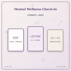 Idgit Ink Mental Wellness Check-In deluxe journal and planner bundle — digital formats and available page sizes