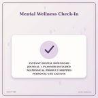 Idgit Ink Mental Wellness Check-In deluxe journal and planner bundle — instant download and no physical product notice