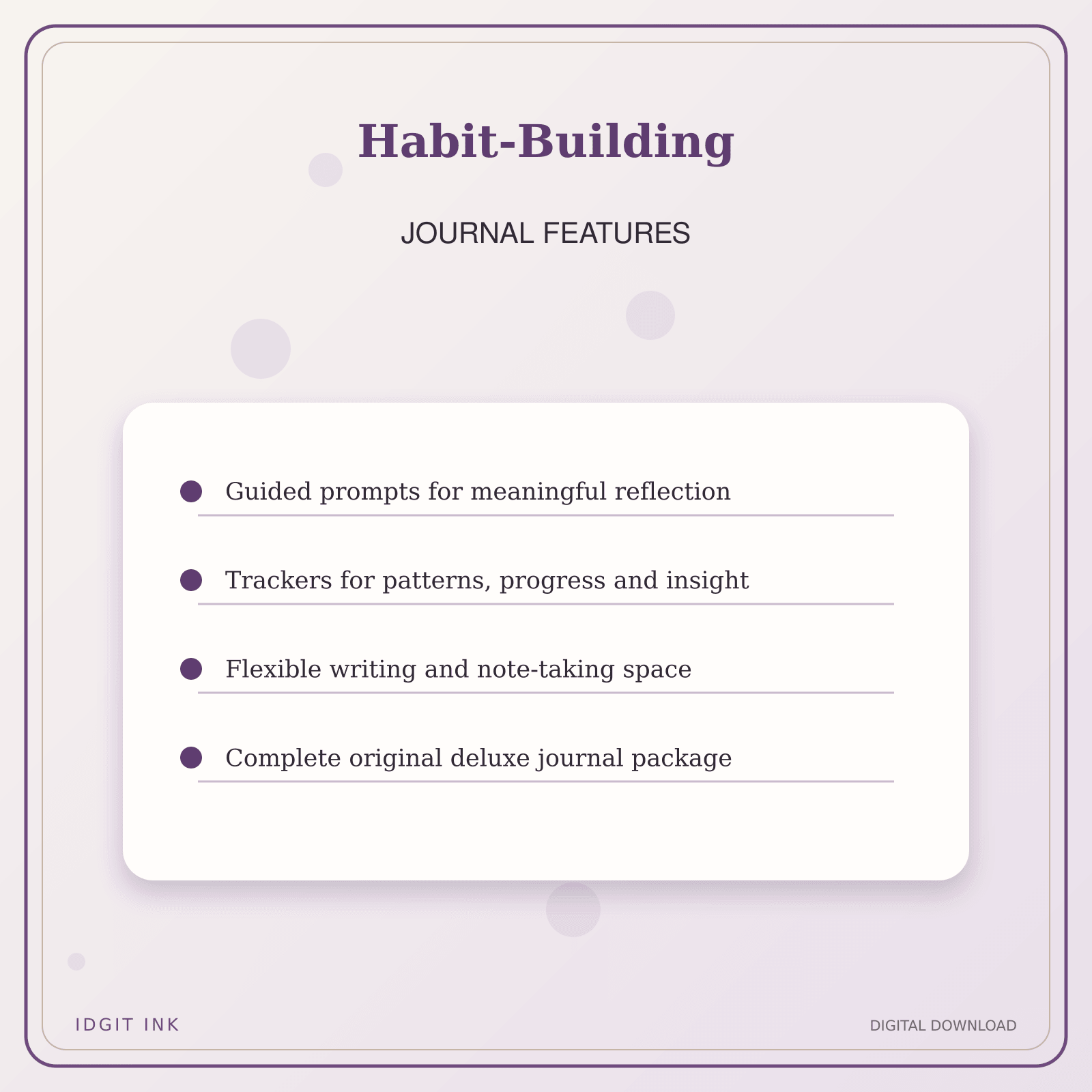 Idgit Ink Habit-Building deluxe journal and planner bundle — journal prompts and reflection features