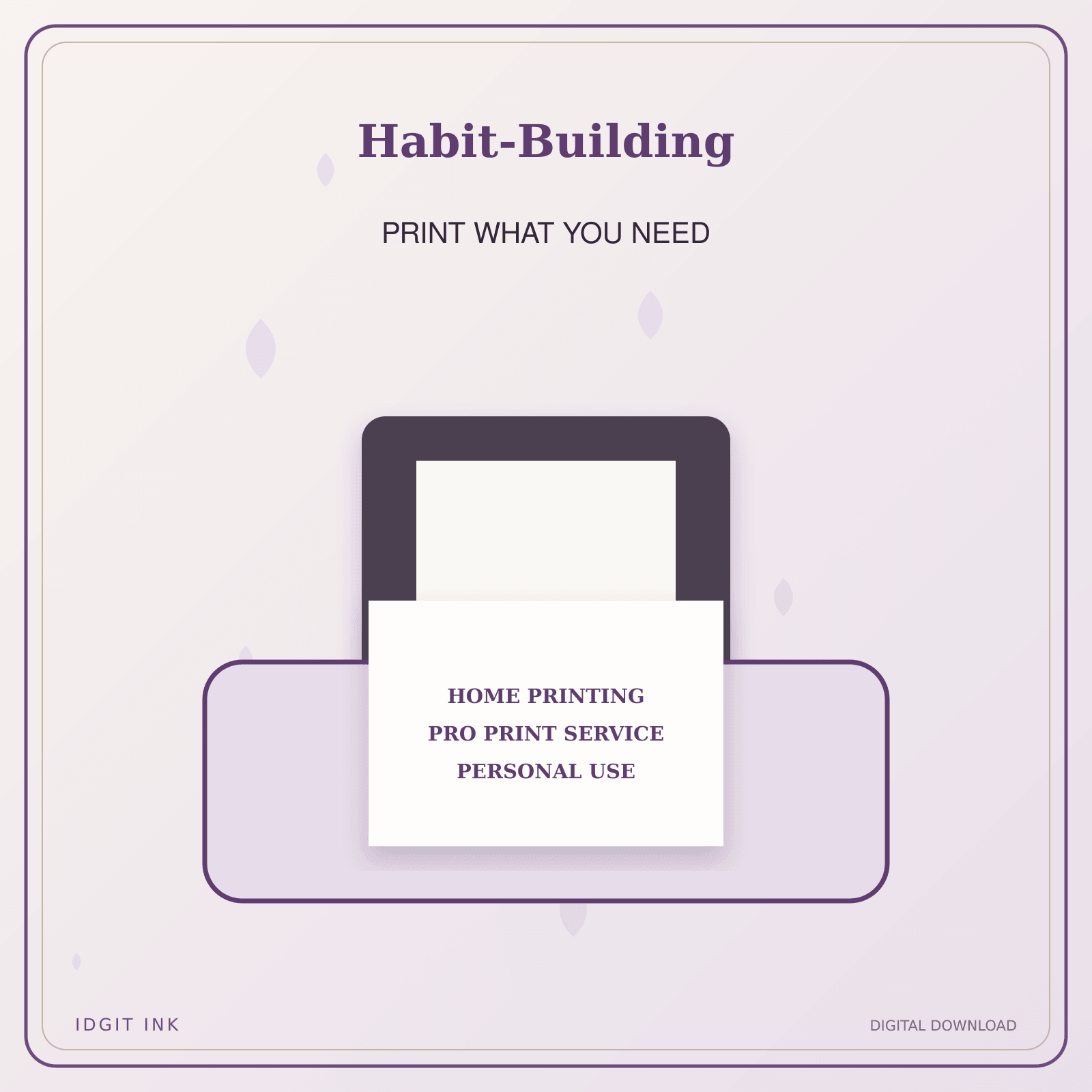Idgit Ink Habit-Building deluxe journal and planner bundle — home and professional printing information