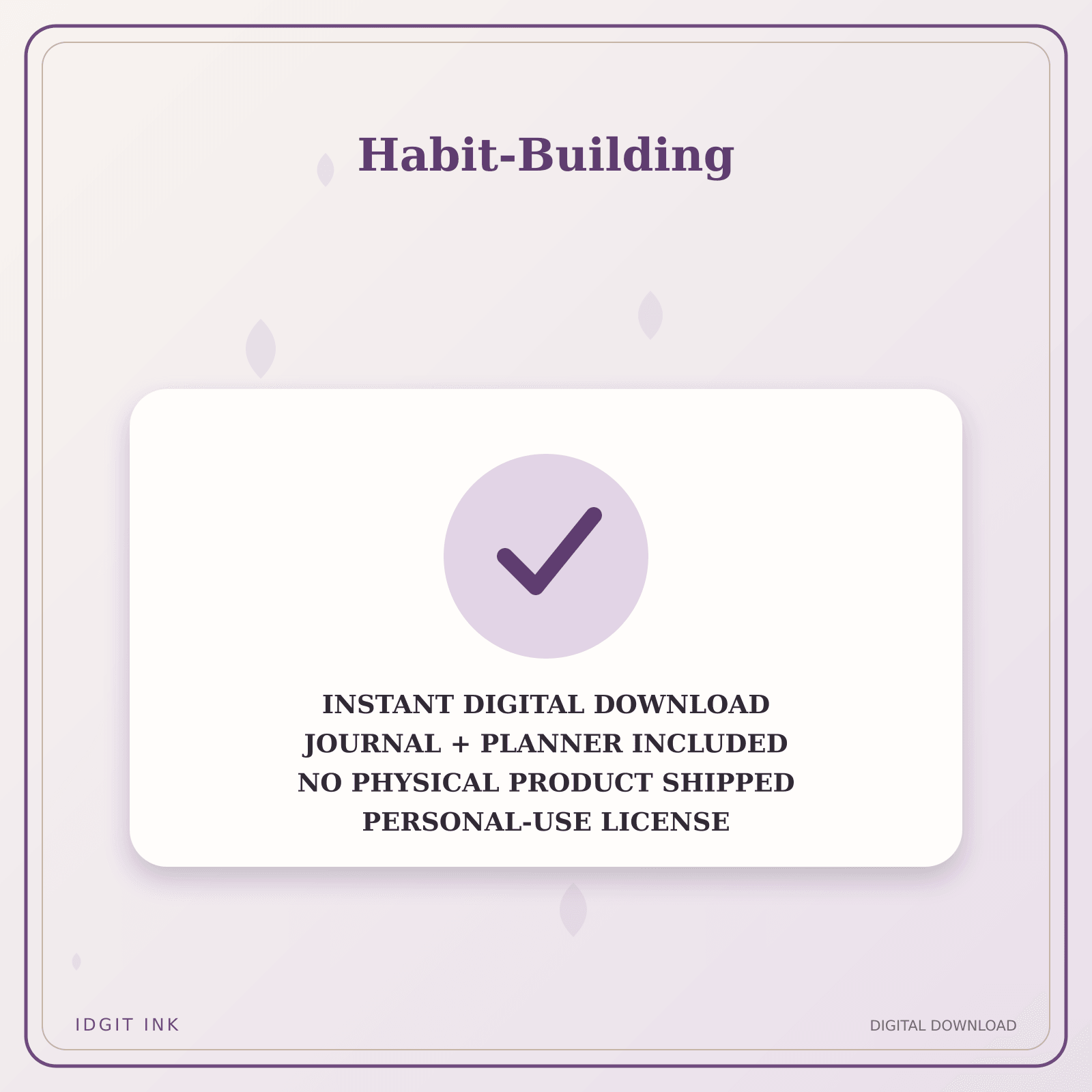 Idgit Ink Habit-Building deluxe journal and planner bundle — instant download and no physical product notice