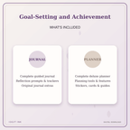 Idgit Ink Goal-Setting and Achievement deluxe journal and planner bundle — complete journal and planner bundle contents