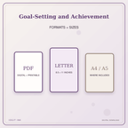 Idgit Ink Goal-Setting and Achievement deluxe journal and planner bundle — digital formats and available page sizes