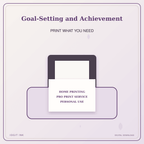 Idgit Ink Goal-Setting and Achievement deluxe journal and planner bundle — home and professional printing information