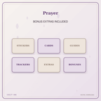 Idgit Ink Prayer deluxe journal and planner bundle — included digital stickers and cards