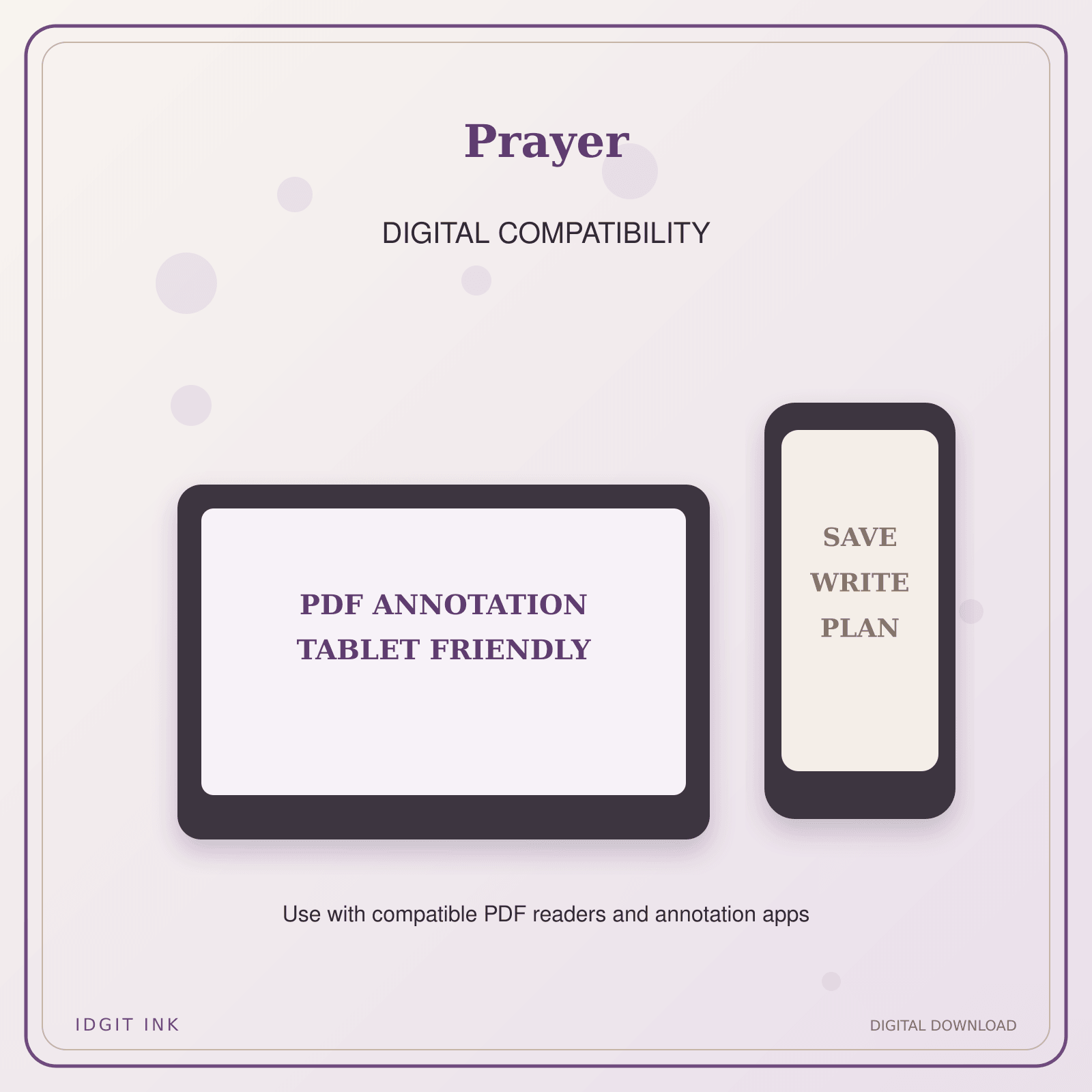 Idgit Ink Prayer deluxe journal and planner bundle — tablet and pdf annotation compatibility
