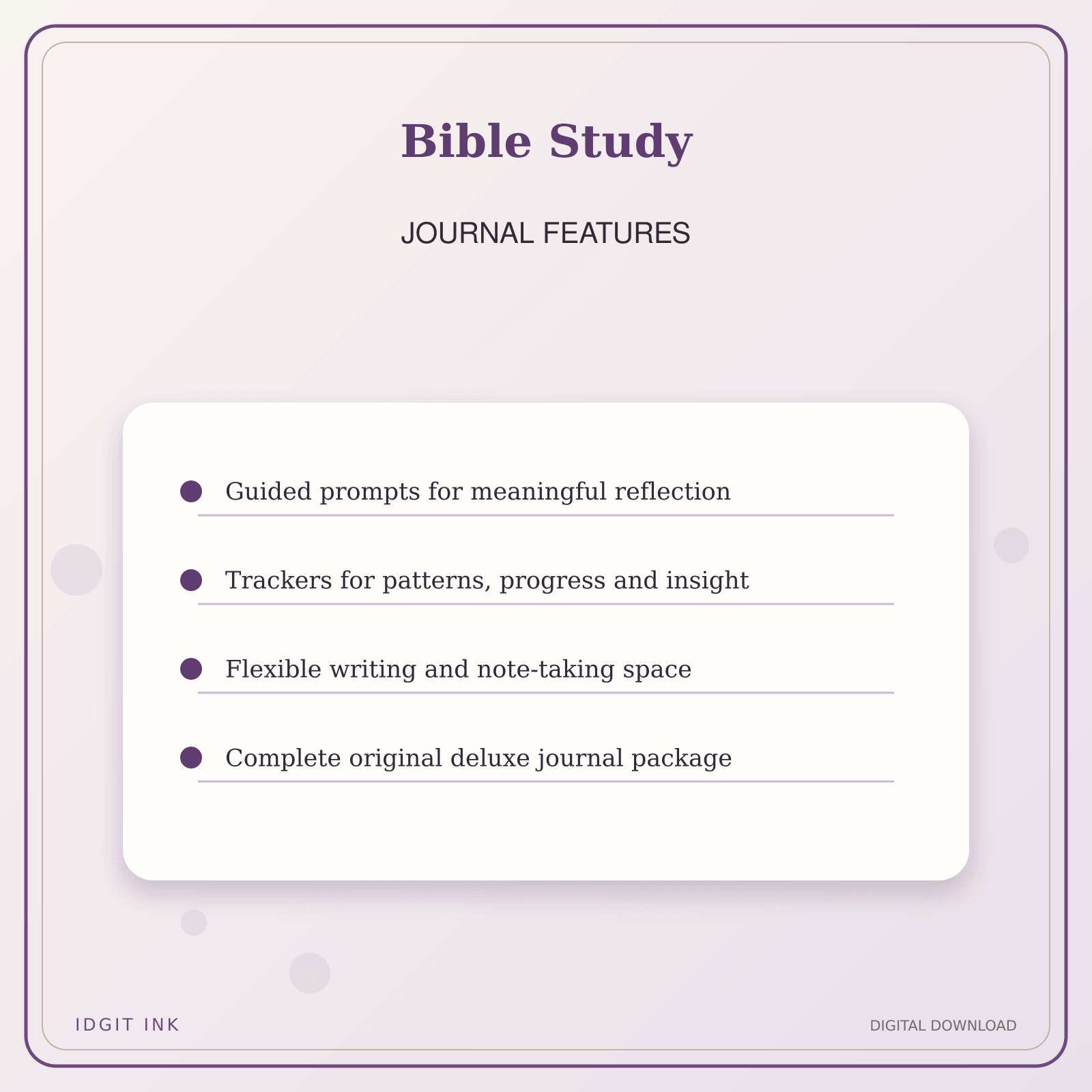 Idgit Ink Bible Study deluxe journal and planner bundle — journal prompts and reflection features