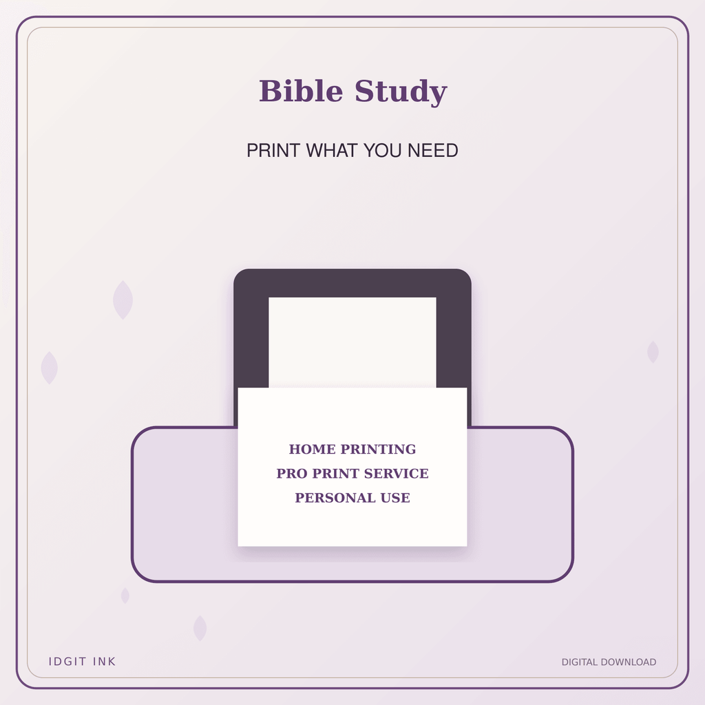 Idgit Ink Bible Study deluxe journal and planner bundle — home and professional printing information