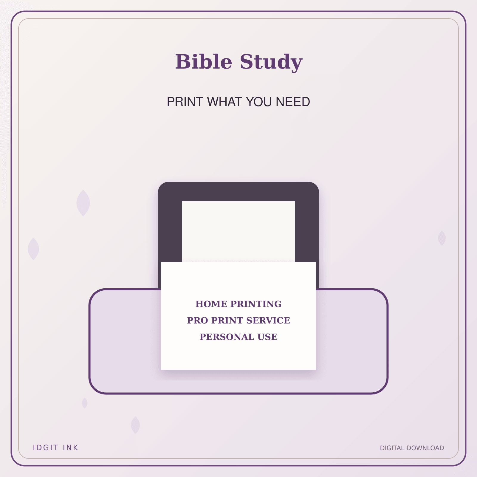 Idgit Ink Bible Study deluxe journal and planner bundle — home and professional printing information