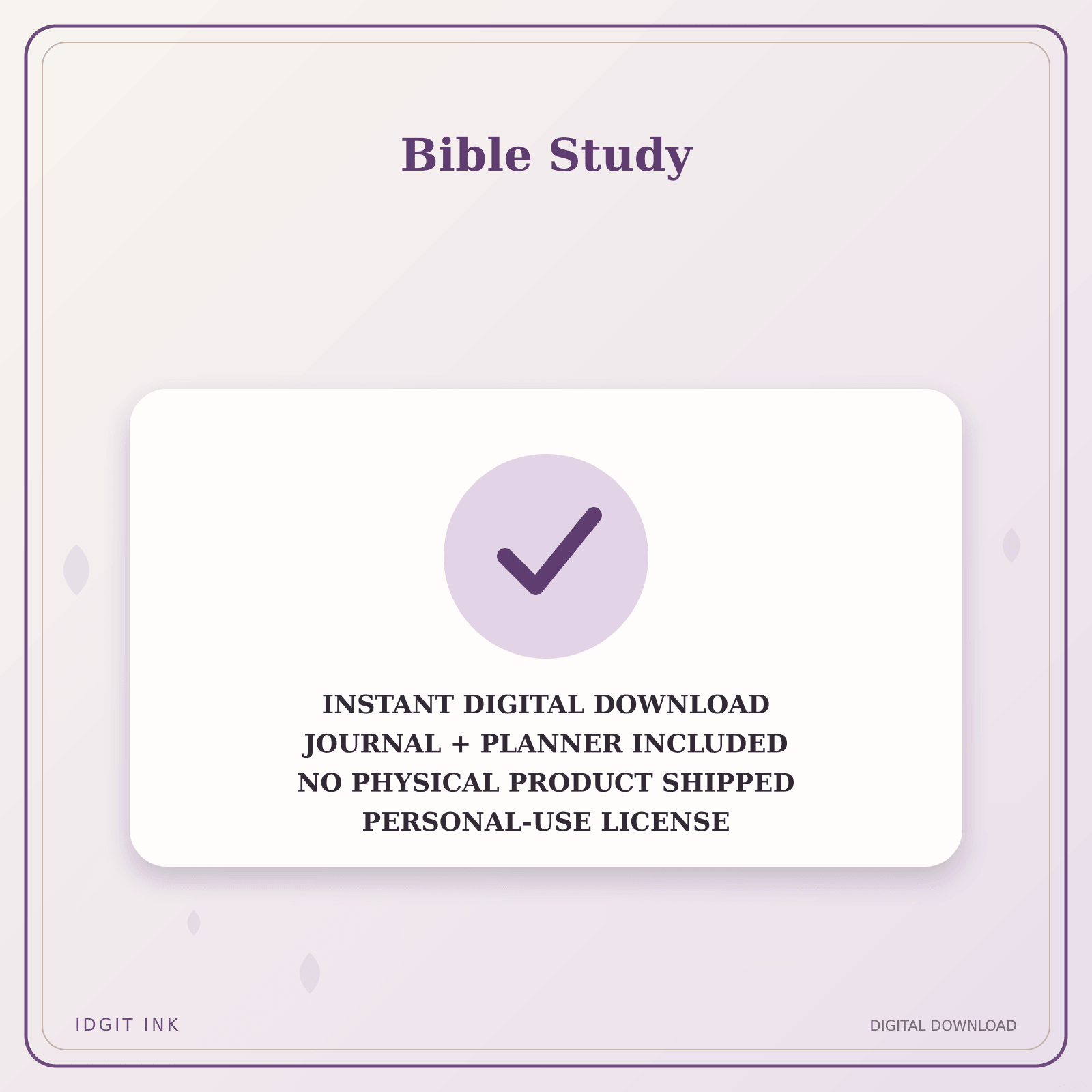 Idgit Ink Bible Study deluxe journal and planner bundle — instant download and no physical product notice