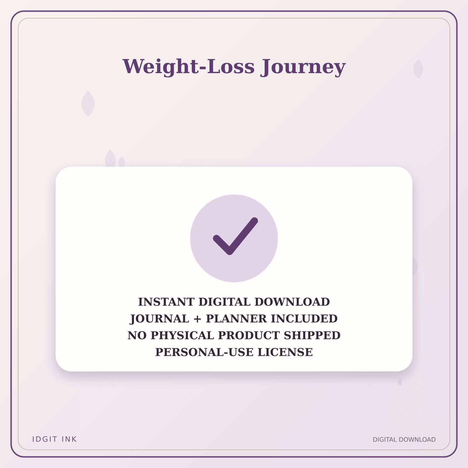 Idgit Ink Weight-Loss Journey deluxe journal and planner bundle — instant download and no physical product notice