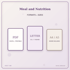 Idgit Ink Meal and Nutrition deluxe journal and planner bundle — digital formats and available page sizes