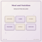 Idgit Ink Meal and Nutrition deluxe journal and planner bundle — included digital stickers and cards