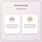 Idgit Ink Student Study deluxe journal and planner bundle — complete journal and planner bundle contents