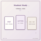 Idgit Ink Student Study deluxe journal and planner bundle — digital formats and available page sizes