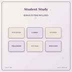 Idgit Ink Student Study deluxe journal and planner bundle — included digital stickers and cards
