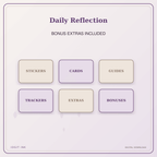 Idgit Ink Daily Reflection deluxe journal and planner bundle — included digital stickers and cards