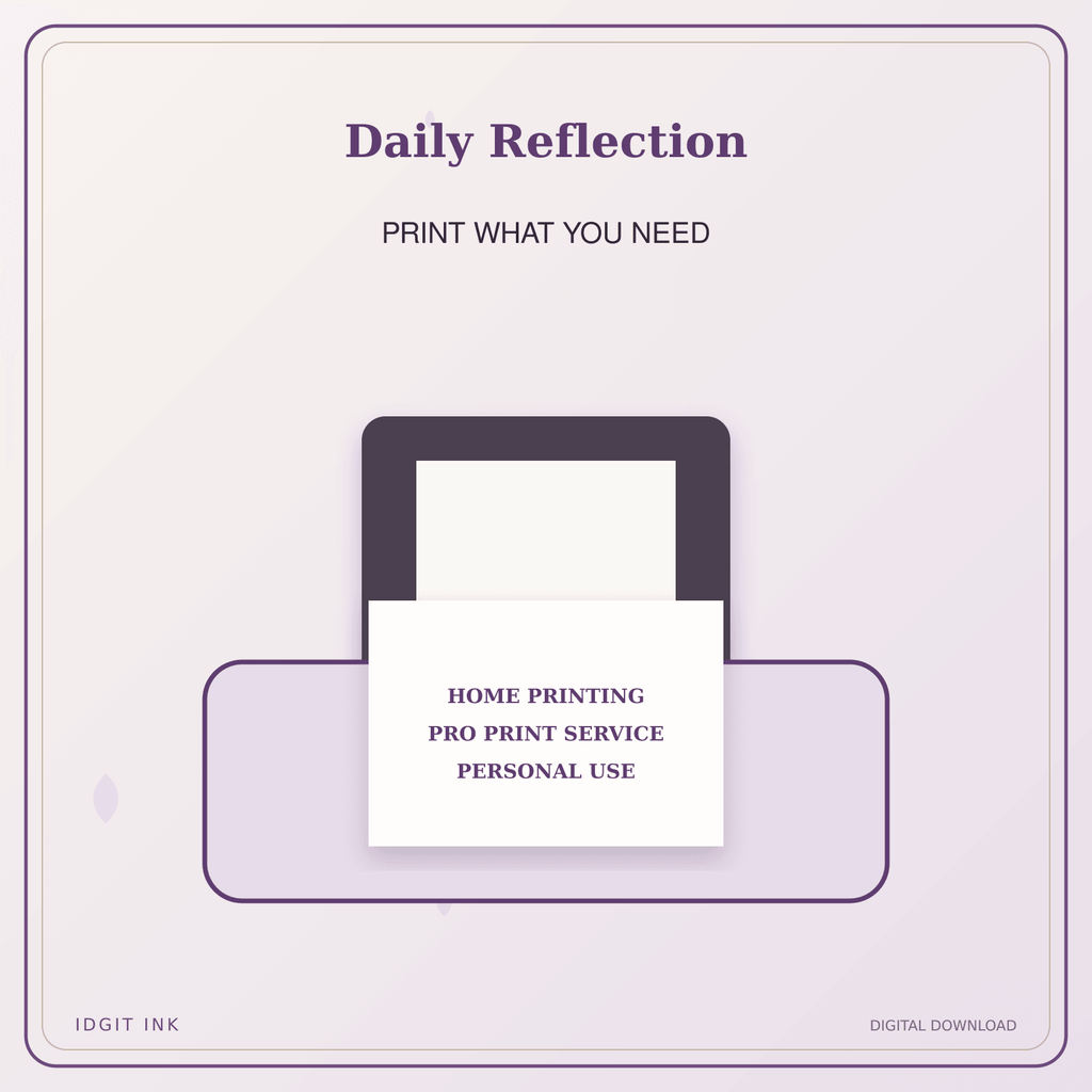 Idgit Ink Daily Reflection deluxe journal and planner bundle — home and professional printing information