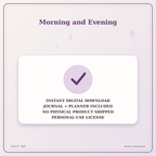 Idgit Ink Morning and Evening deluxe journal and planner bundle — instant download and no physical product notice