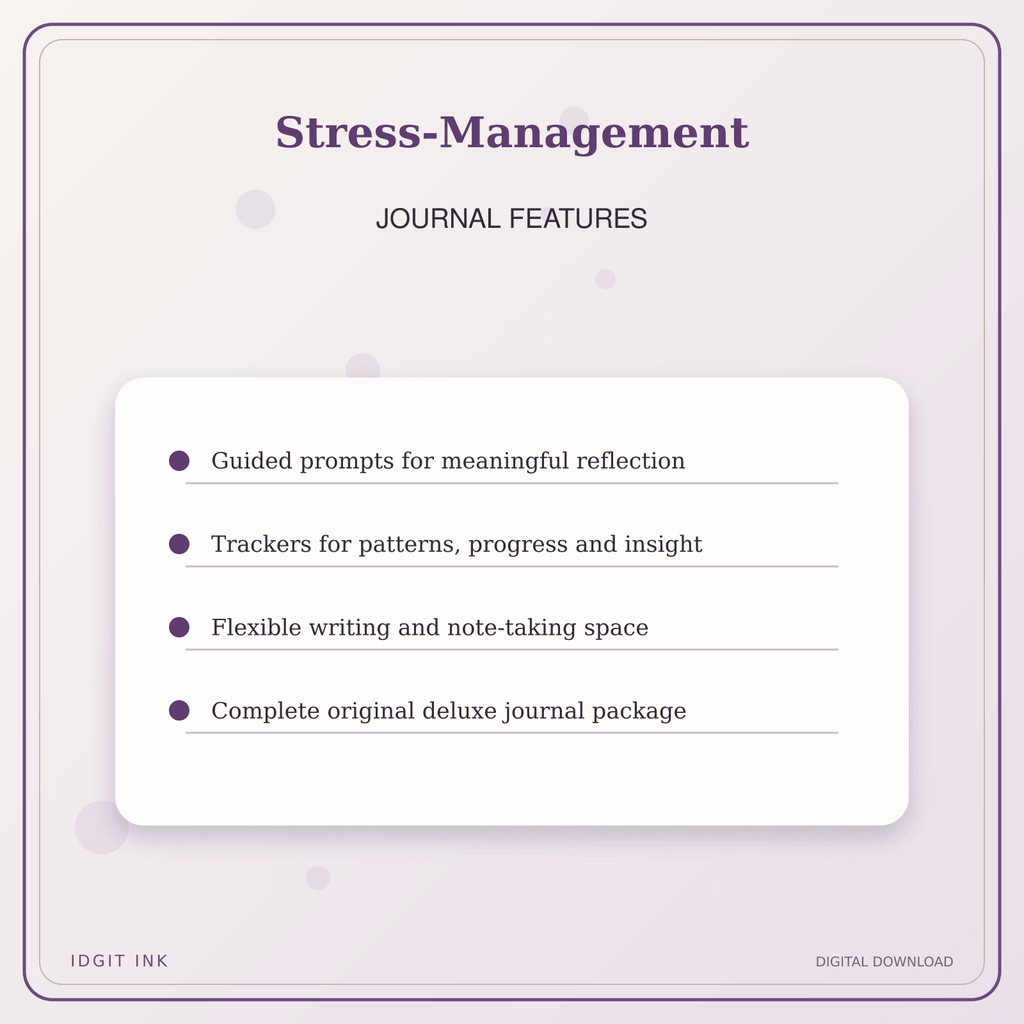 Idgit Ink Stress-Management deluxe journal and planner bundle — journal prompts and reflection features