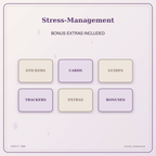 Idgit Ink Stress-Management deluxe journal and planner bundle — included digital stickers and cards