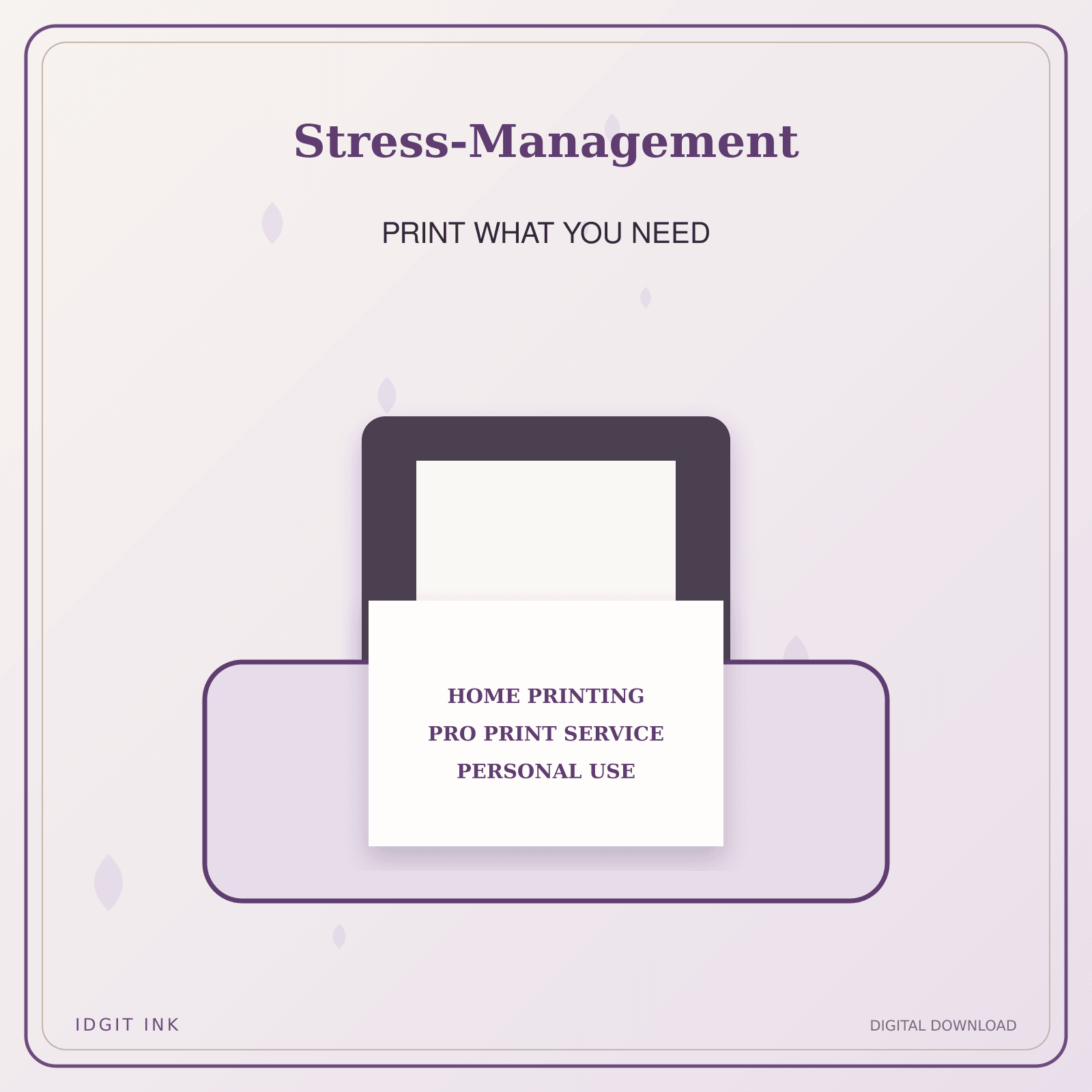 Idgit Ink Stress-Management deluxe journal and planner bundle — home and professional printing information